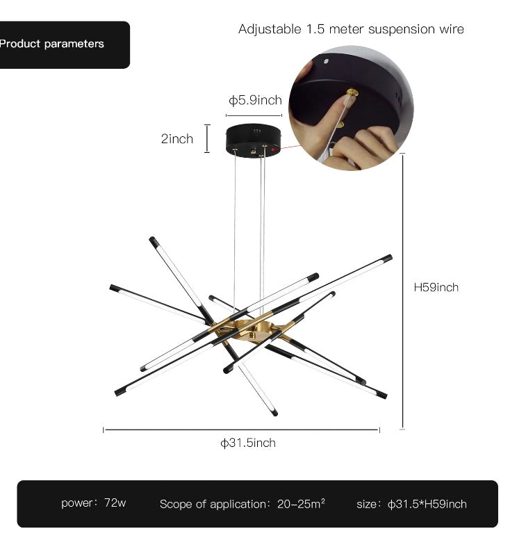 Retail Le$$-Black-white-acrylic-light-fixture