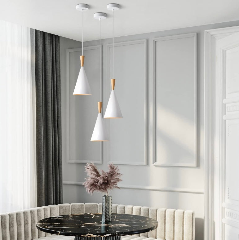 Retail Le$$-White-cone-shape-pendant-light