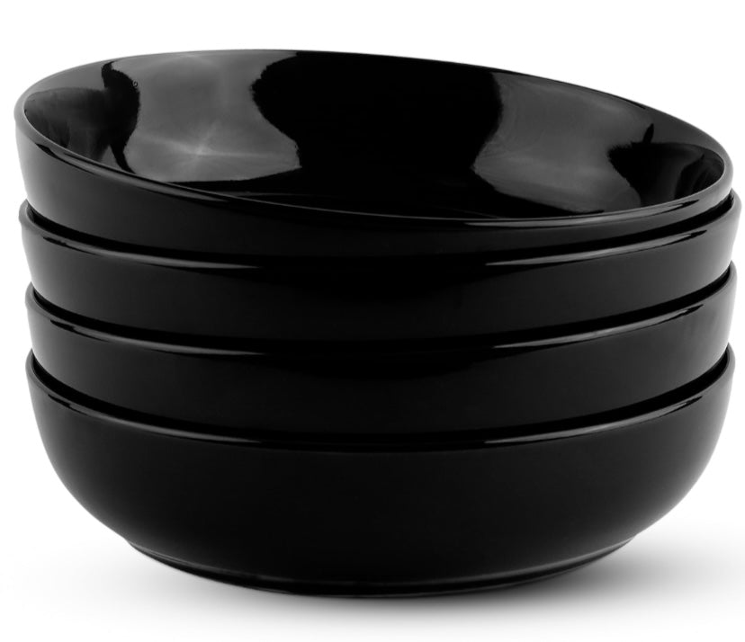 Black Pasta Bowl Set