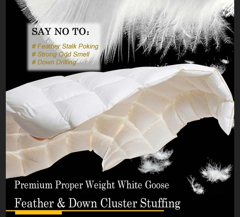 Goose Feather Down Twin Comforter