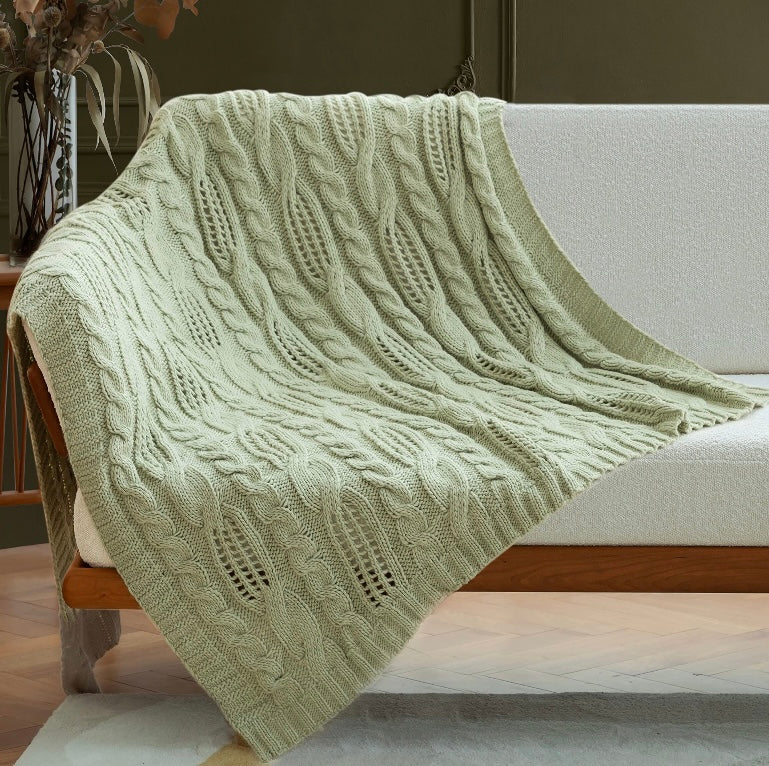 Cable Knit Throw Blanket
