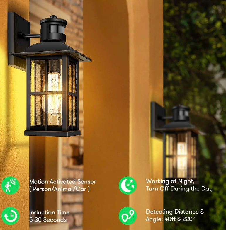 Retail Le$$-Black-outdoor-motion-sensor-light