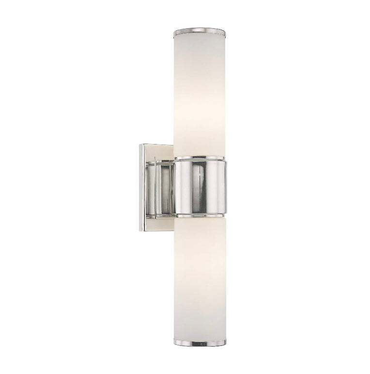 Livex Polished Nickel Two Light Wall Sconce