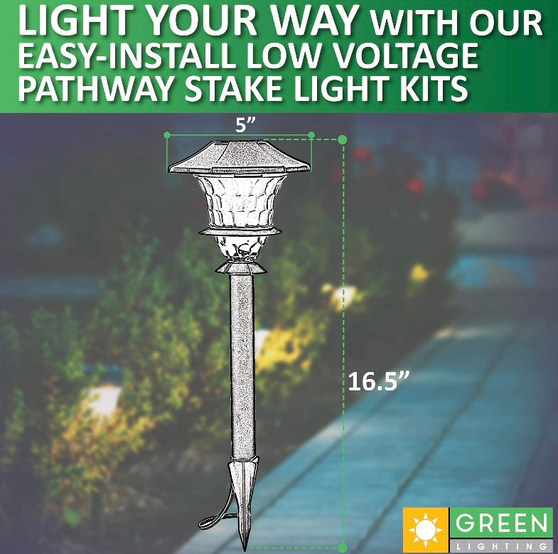 Retail Le$$ - Black wired outdoor pathway light set