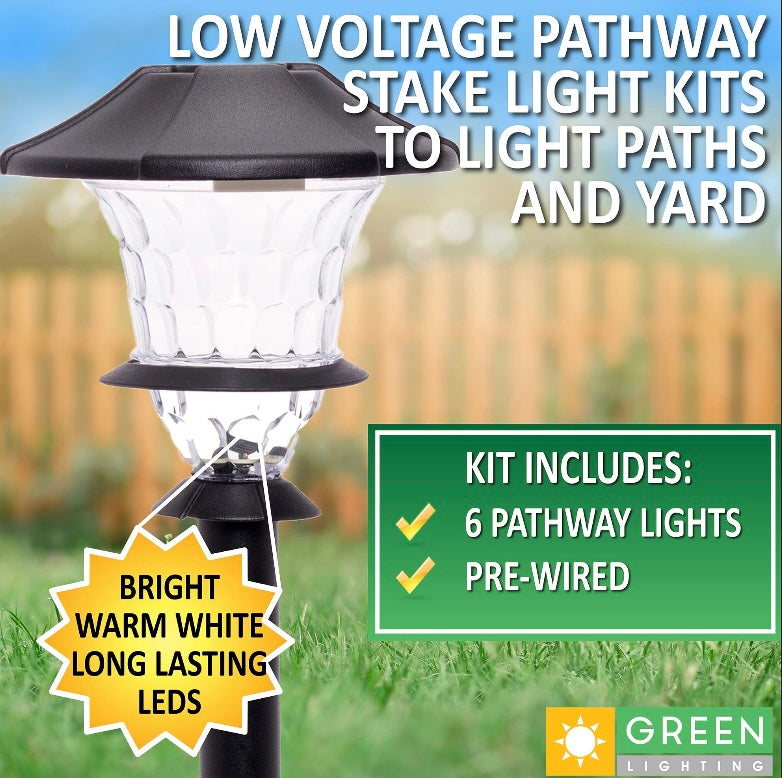 Retail Le$$ - Black wired outdoor pathway light set