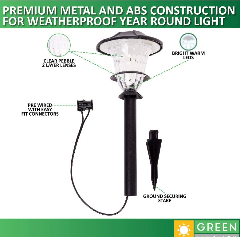 Retail Le$$ - Black wired outdoor pathway light set