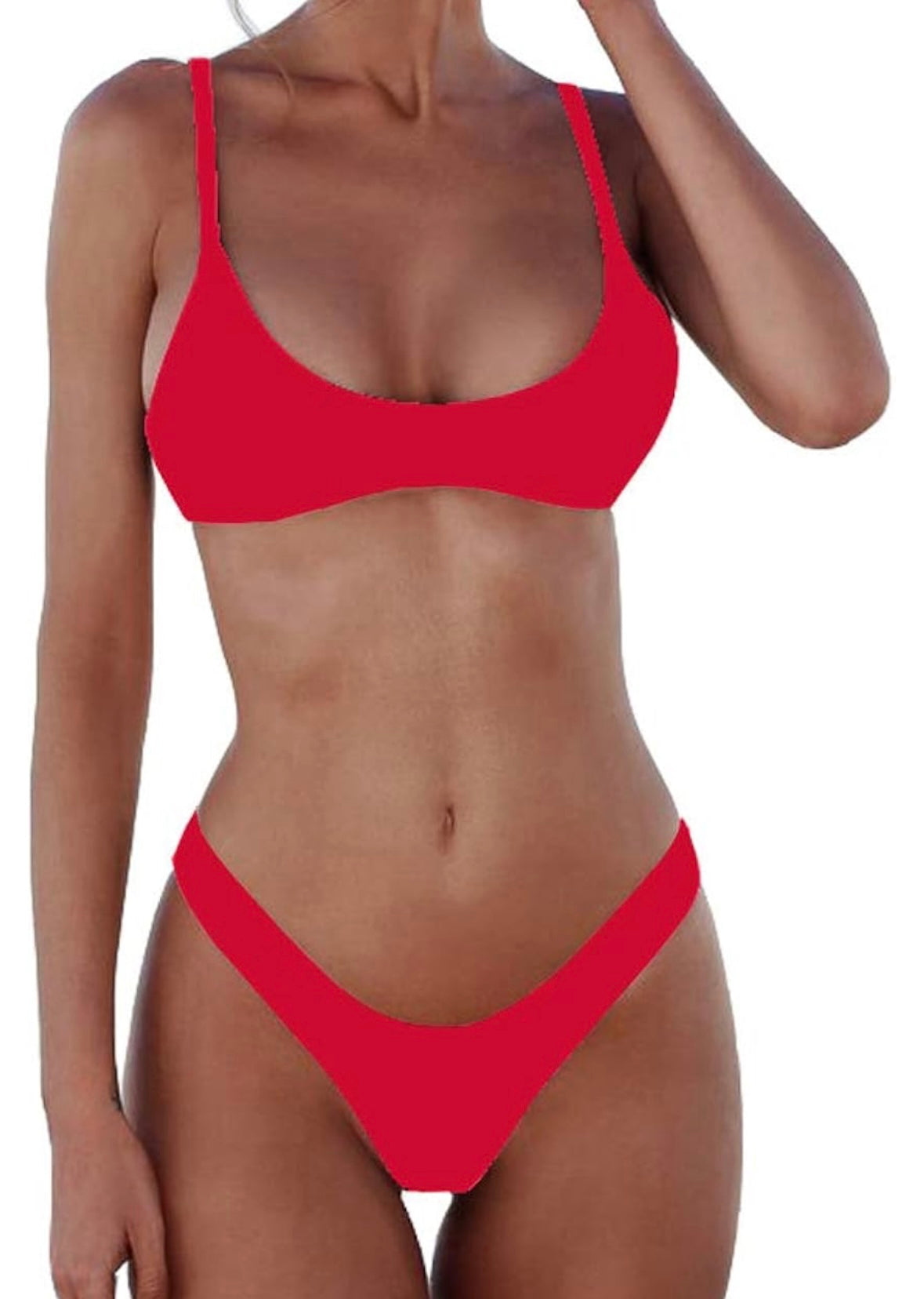 Retail Le$$-red-two-piece-swimsuit
