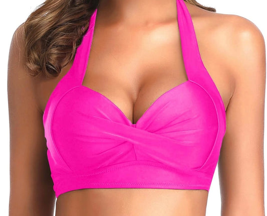 Retail Le$$-pink-halter-swimsuit-top
