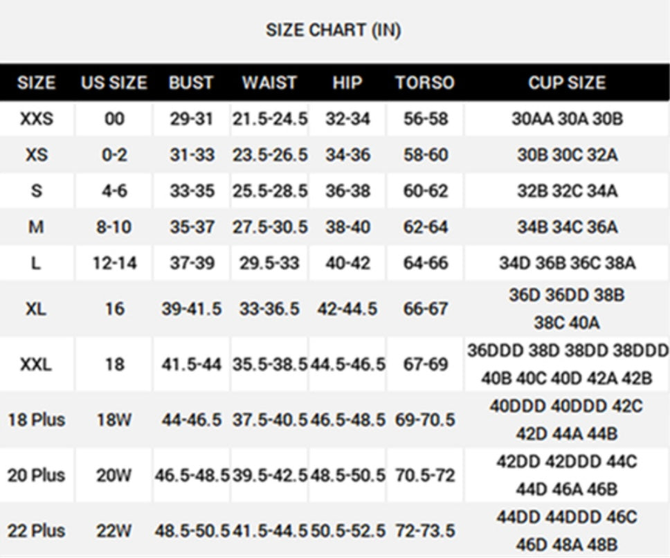 Retail Le$$-Tempt-Me-Size-Chart