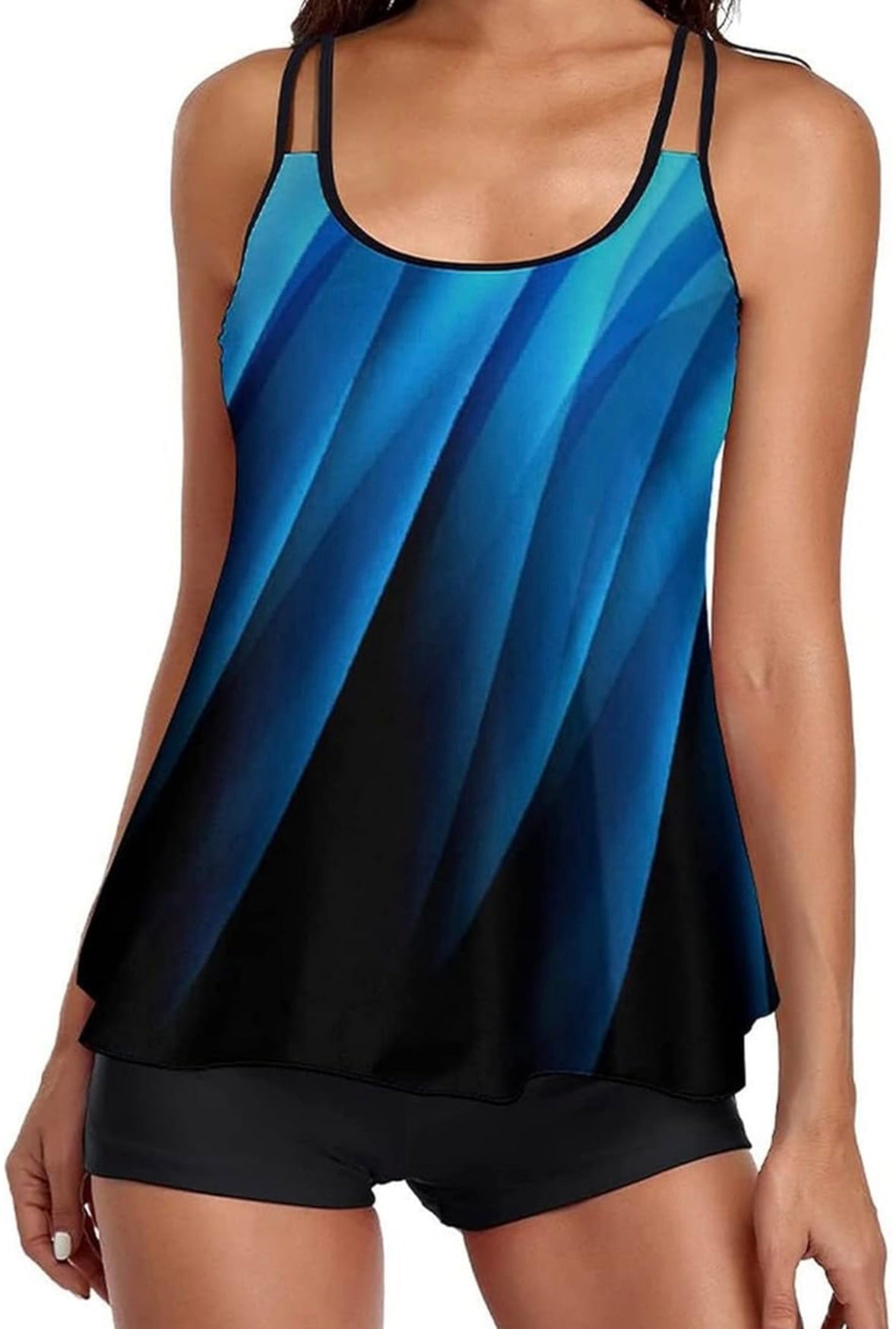 Retail Le$$-blue-gradient-two-piece-swimsuit