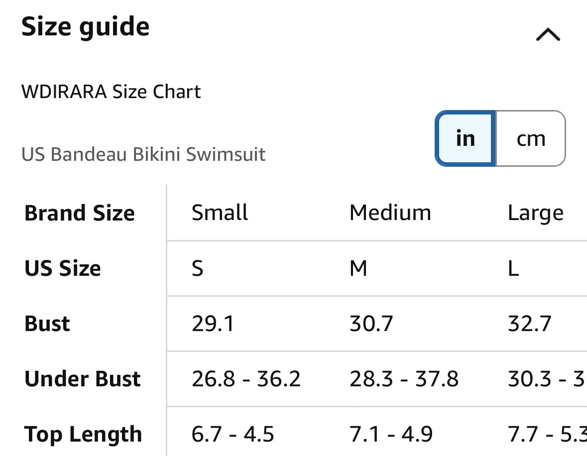 Retail Le$$-WDIRARA-Size-Chart