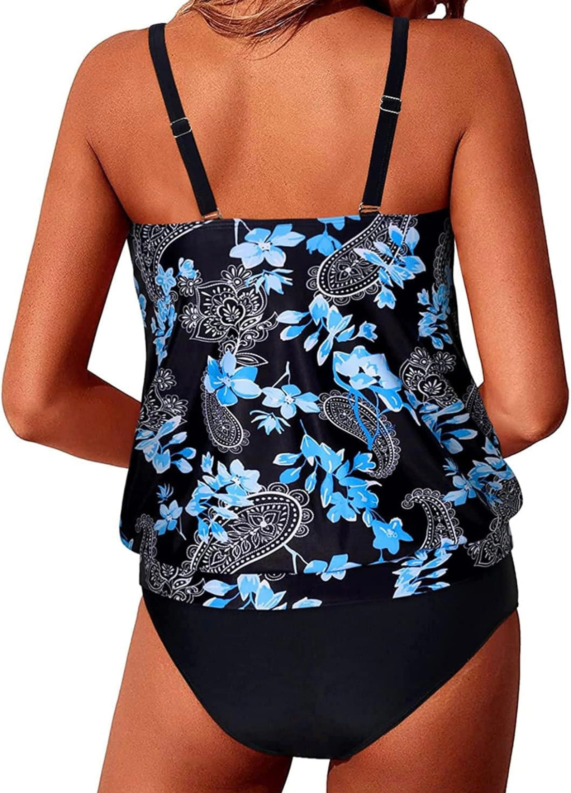 Retail Le$$-blue-paisley-tankini-swimsuit