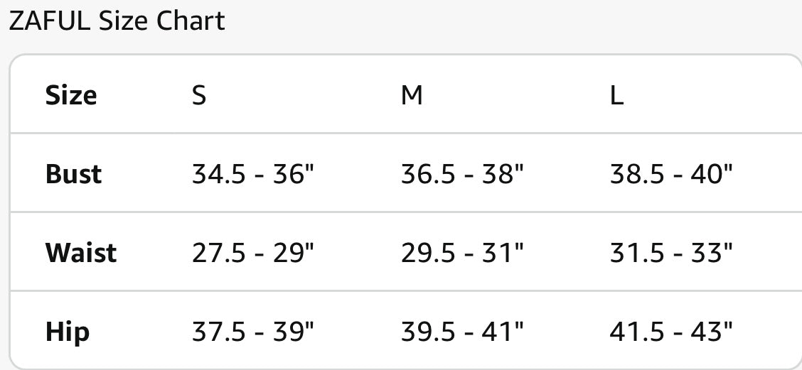 Retail Le$$-zaful-size-chart