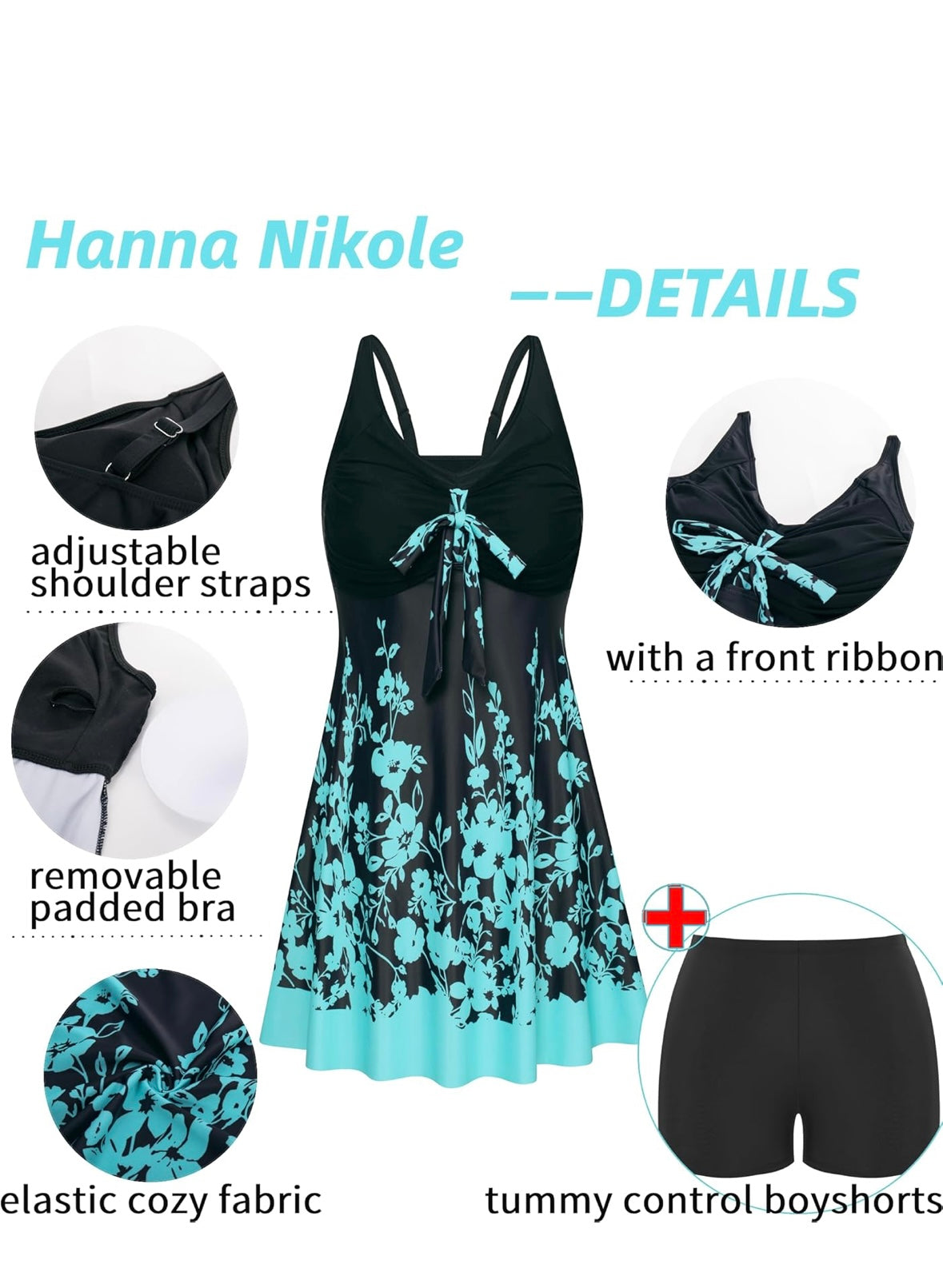 Retail Le$$ - Blue and black two piece swimsuit