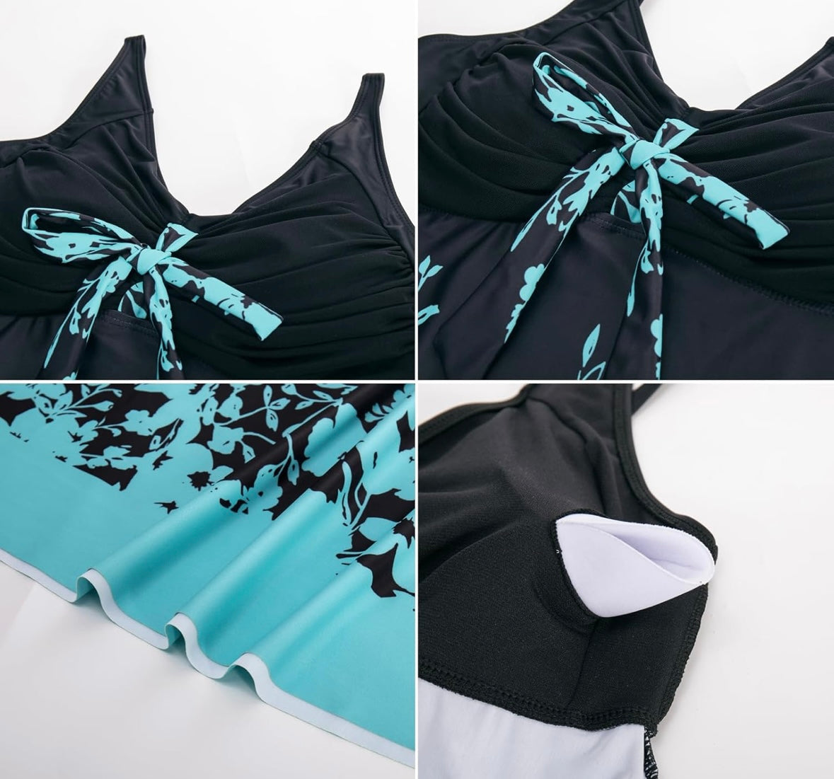 Retail Le$$ - Blue and black two piece swimsuit