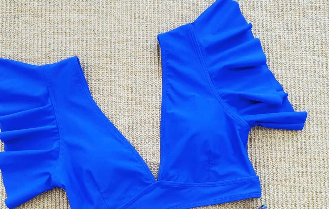 Ruffle High Waist Swimsuit
