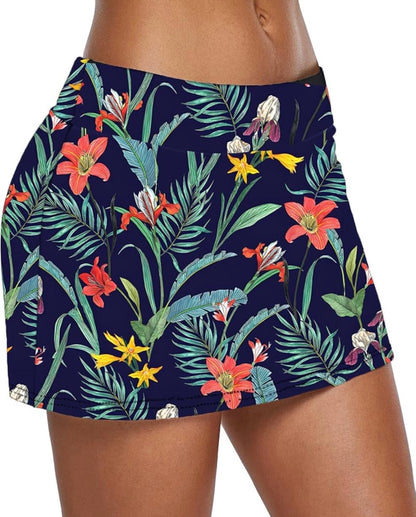 Floral Skort w/Bikini Bottom