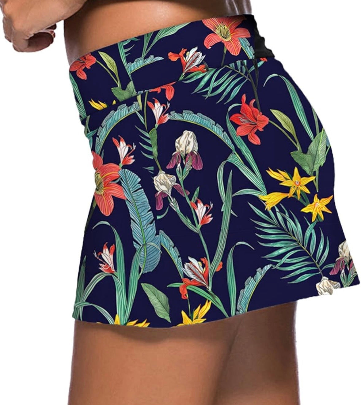 Floral Skort w/Bikini Bottom