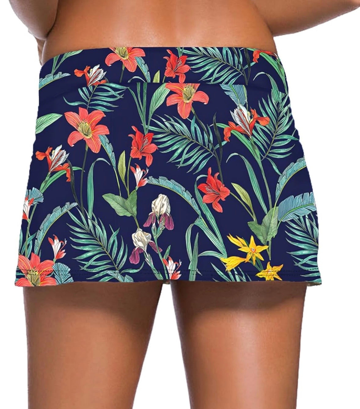 Floral Skort w/Bikini Bottom