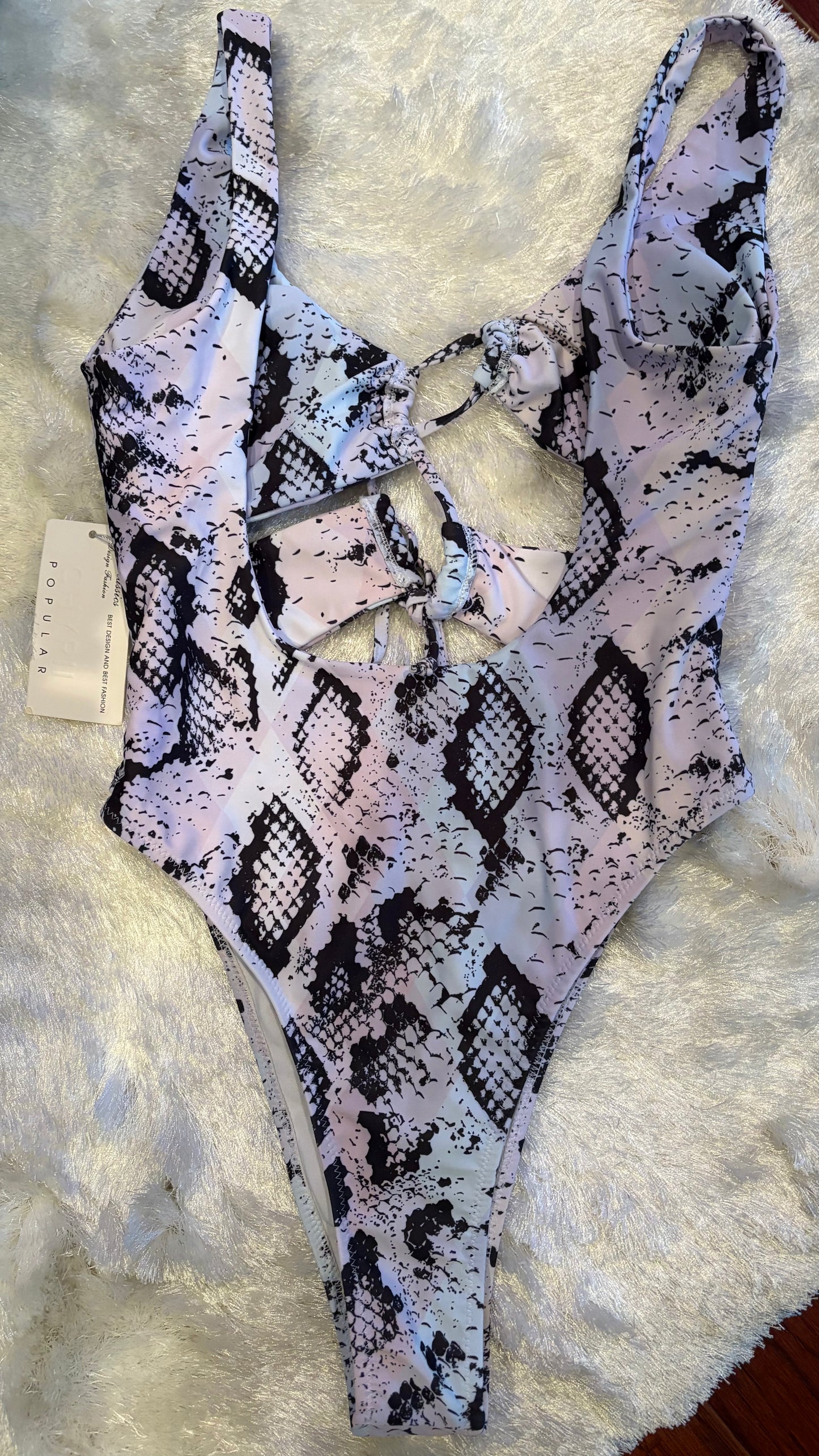 Leopard Print High Cut Swimsuit