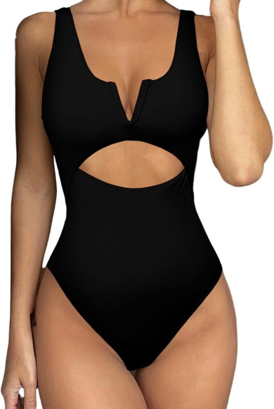 Push Up V Neck Swimsuit