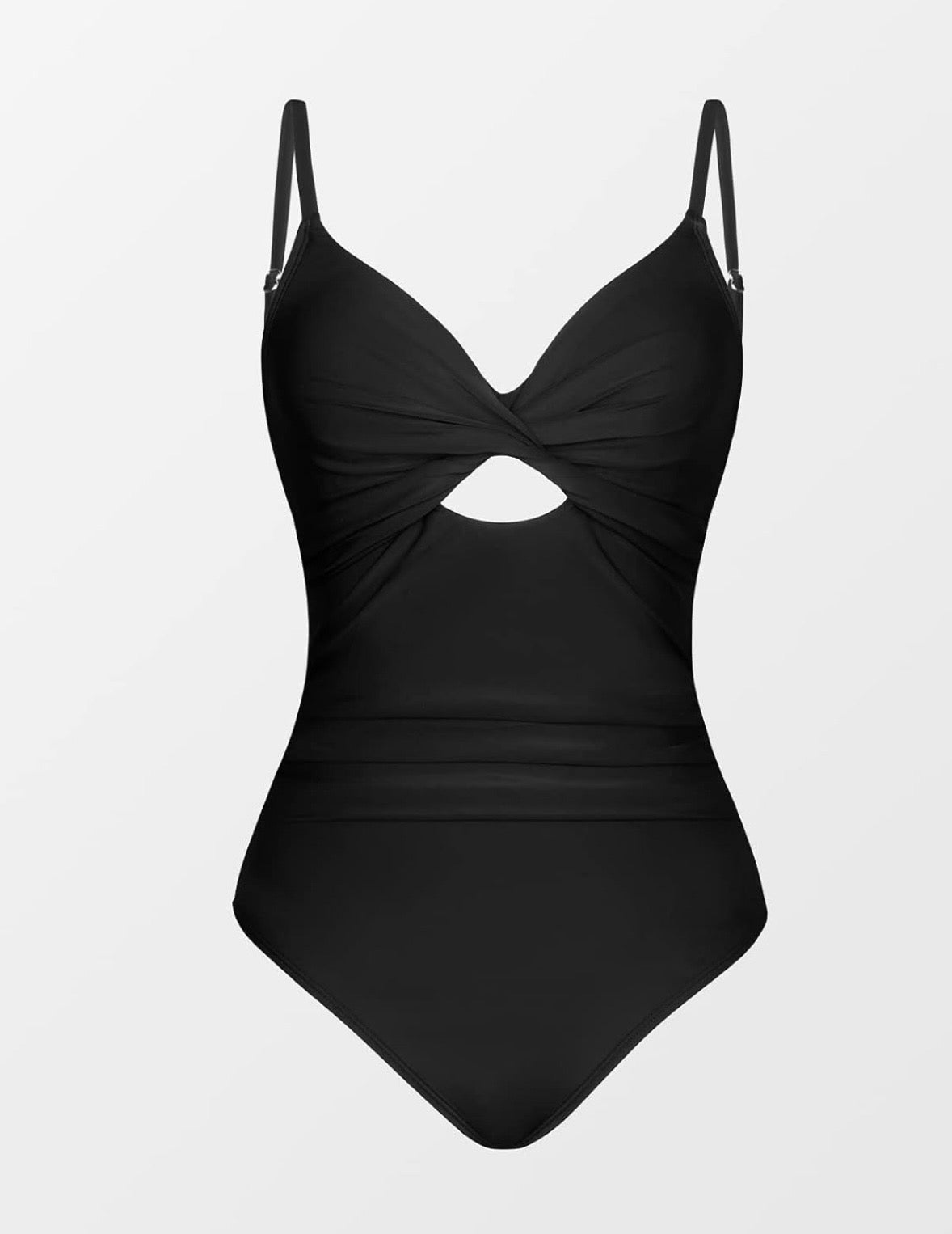 Cutout Twist Front One Piece Swimsuit