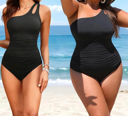 One Shoulder Keyhole Swimsuit