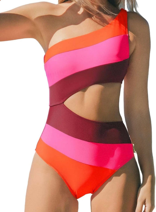 One Shoulder One Piece Swimsuit