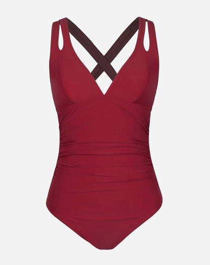Double Straps One Piece Swimsuit