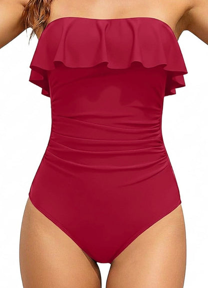 Ruffled One Piece Swimsuit