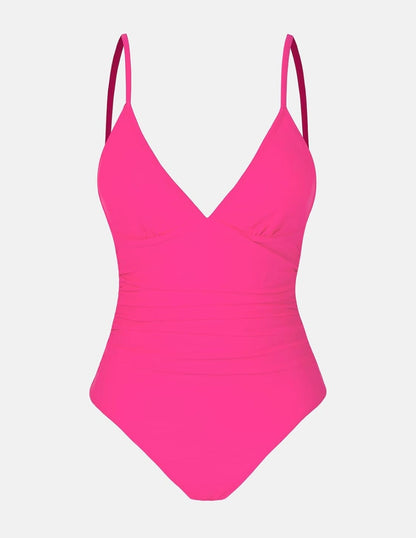One Piece V Neck Swimsuit