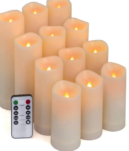 Aignis 12 Pack Waterproof Flameless Candles