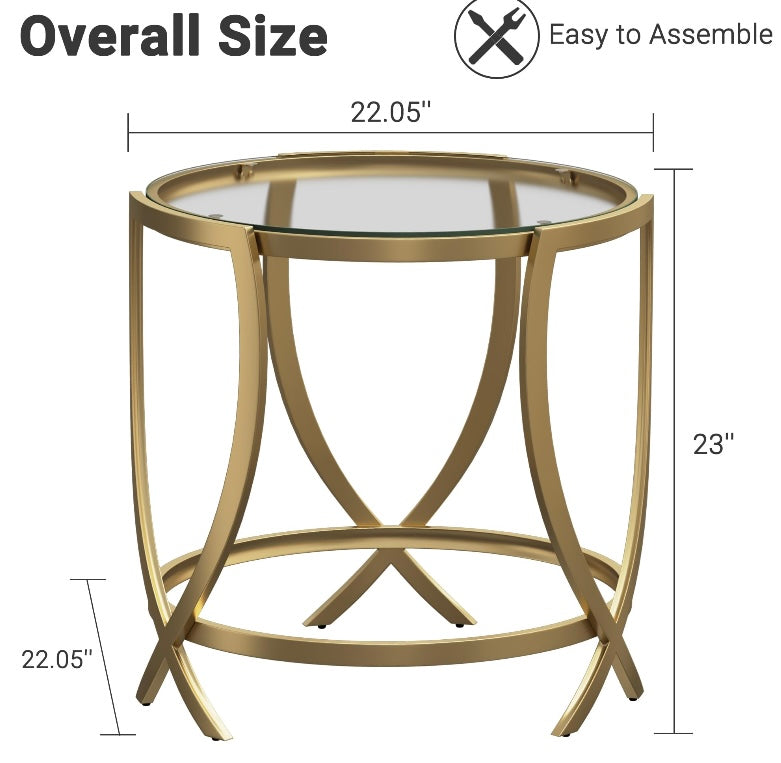 Round Tempered Glass Table