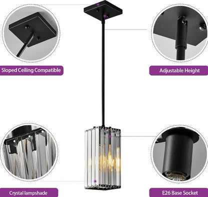 Industrial Crystal Pendant Lights