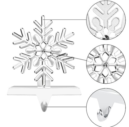 Christmas Snowflake Stocking Holder Set