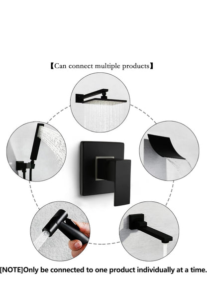 Retail Le$$ - Black all shower tub hardware with valve