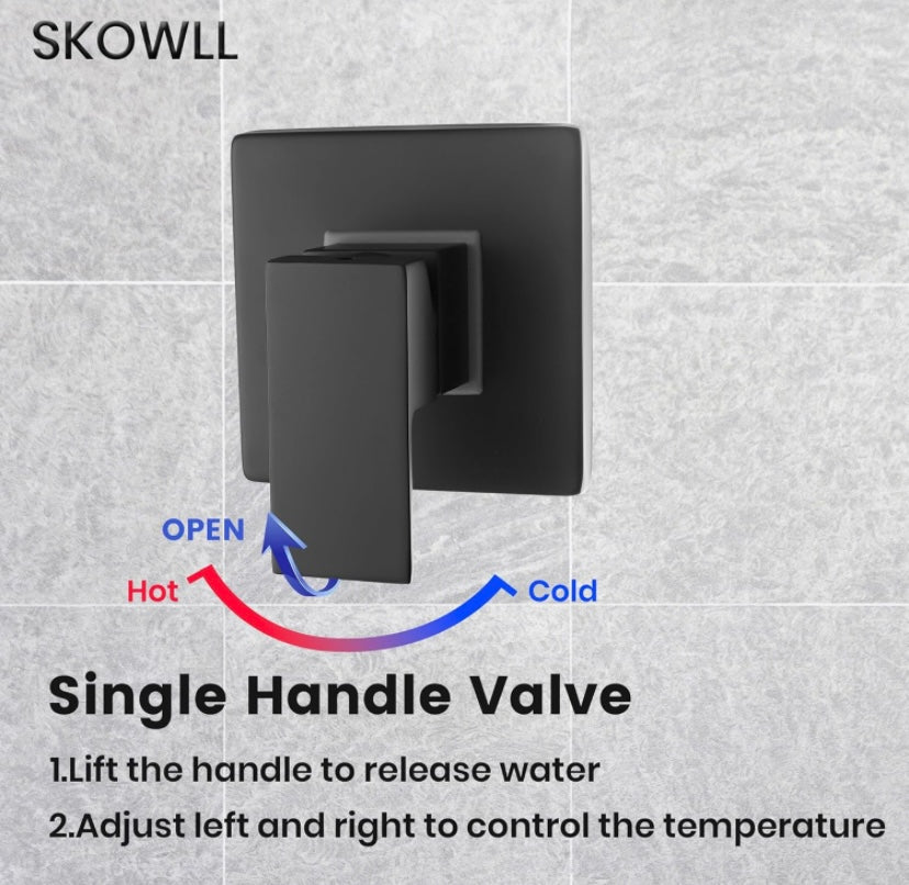 Retail Le$$ - Black all shower tub hardware with valve
