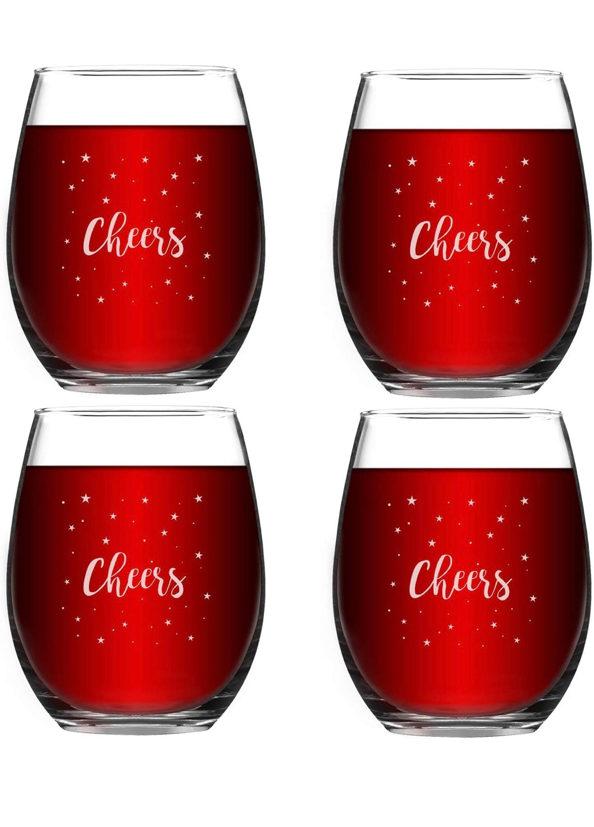 Retail Le$$ - 4 pc cheers wine glasses