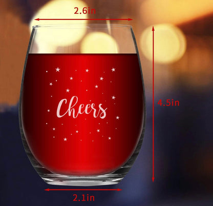 Verres à vin de Noël
