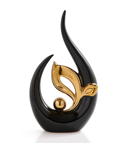 Retail LE$$ - Black ceramic vase