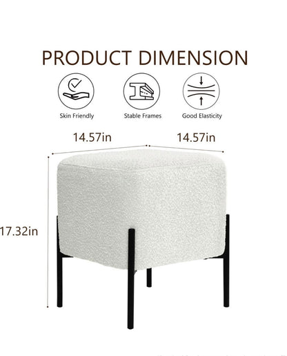 Boucle Ottoman Stool