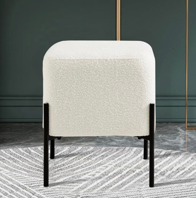 Boucle Ottoman Stool