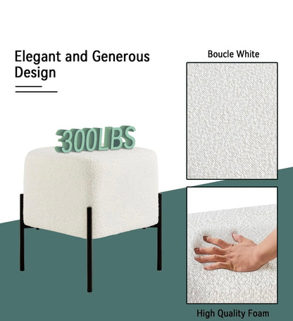 Boucle Ottoman Stool