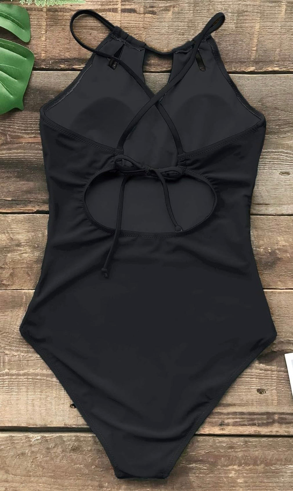 Cutout Neck One Piece Swimsuit
