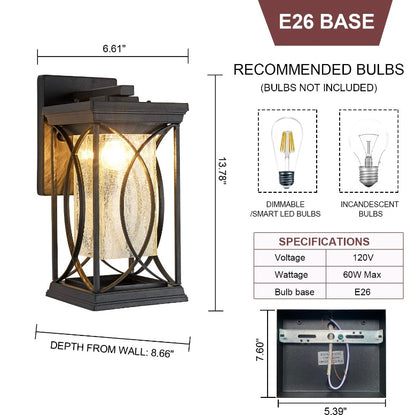 Retail Le$$-Black-outdoor-wall-light