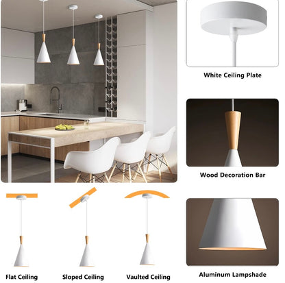 Retail Le$$-White-cone-shape-pendant-light
