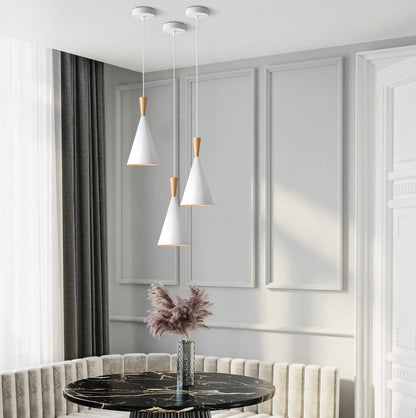 Retail Le$$-White-cone-shape-pendant-light