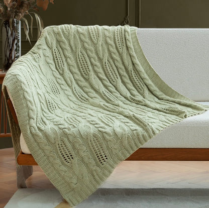 Cable Knit Throw Blanket