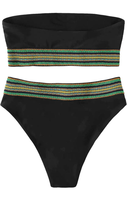 Retail Le$$-black-bandeau-two-piece-swimsuit
