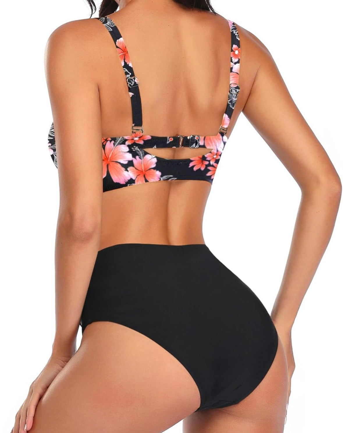 RetailLe$$-black-floral-two-piece-swimsuit